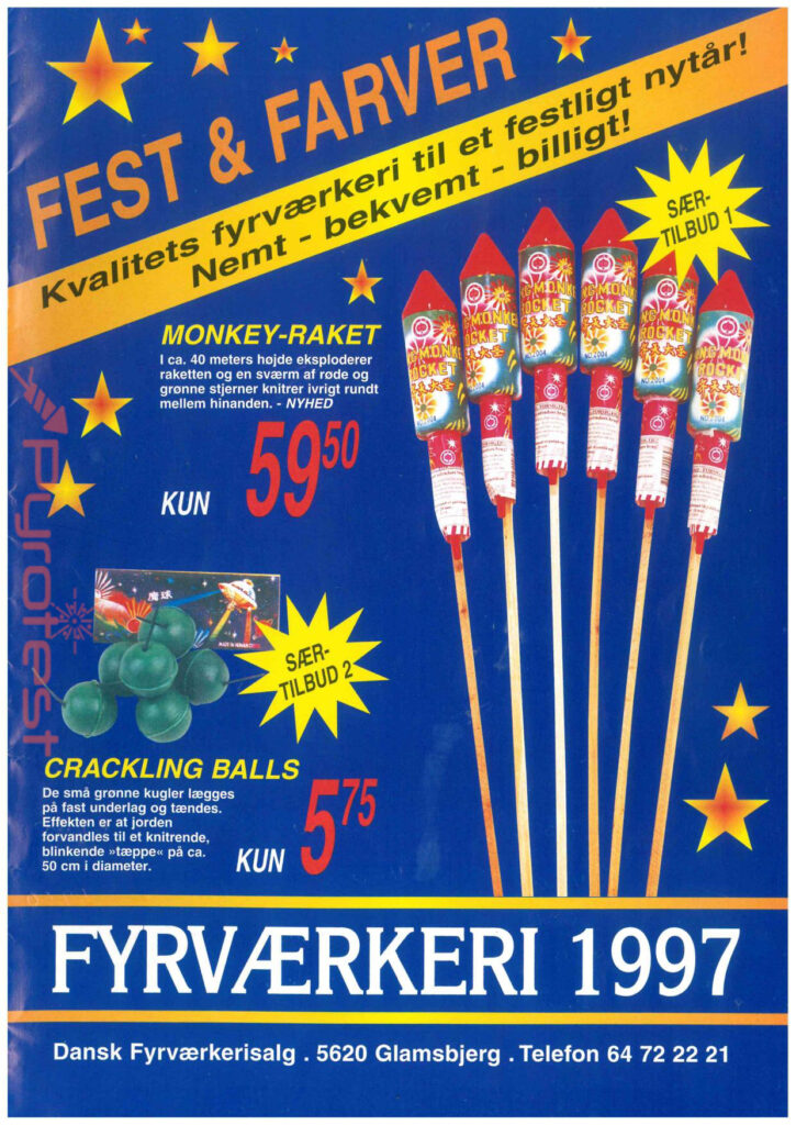 Dansk fyrvaerkerisalg 1997 Pyrotest.dk